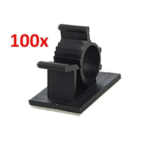 Electriduct Cable Clip, 0.40 in Bundle Dia., Black, 3/8 in L CT-ED-LC-0375-100